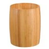 Creative Home Natural Bamboo Barrel Shaped Bathroom Waste Basket Garbage Container Recycle Bin in Natural