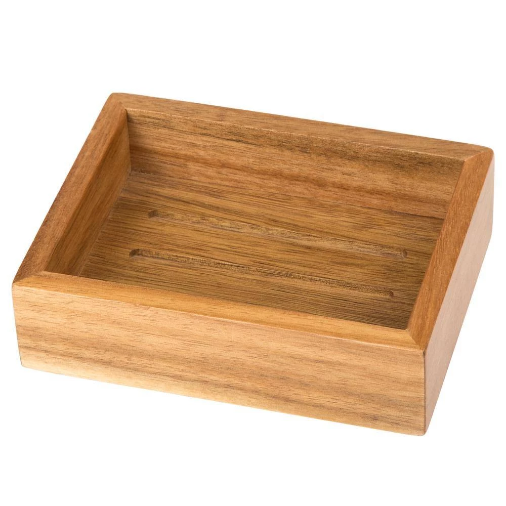 Creative Home Acacia Wood Rectangular Bar Soap Dish, Hand Soap Tray Holder for Bathroom Countertop Kitchen Sink Organize 6 Creative Home Acacia Wood Rectangular Bar Soap Dish, Hand Soap Tray Holder for Bathroom Countertop Kitchen Sink Organize - Image 6