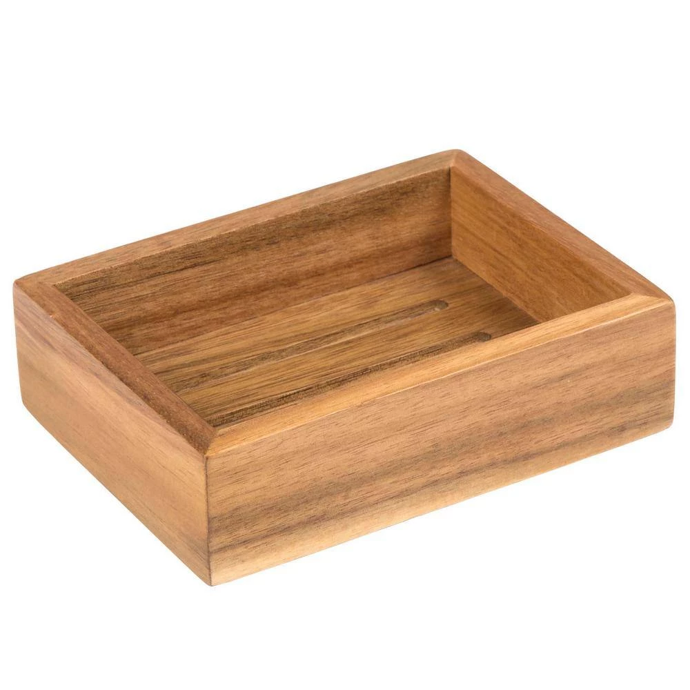 Creative Home Acacia Wood Rectangular Bar Soap Dish, Hand Soap Tray Holder for Bathroom Countertop Kitchen Sink Organize 5 Creative Home Acacia Wood Rectangular Bar Soap Dish, Hand Soap Tray Holder for Bathroom Countertop Kitchen Sink Organize - Image 5