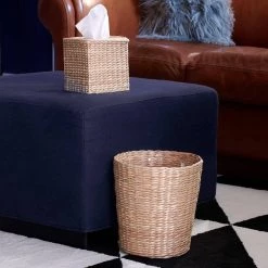 HOUSEHOLD ESSENTIALS 6 in. H x 6 in. W x 6 in. D 3 piece Bath Set in natural -Bathroom Accessories Sales natural household essentials bathroom storage containers ml 6635 76 1000