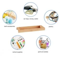 Lavish Home Bamboo Bathroom Tray in Natural Brown 2-Pack 9 Lavish Home Bamboo Bathroom Tray in Natural Brown 2-Pack -Bathroom Accessories Sales natural lavish home bathroom trays sh bund110 1f 1000