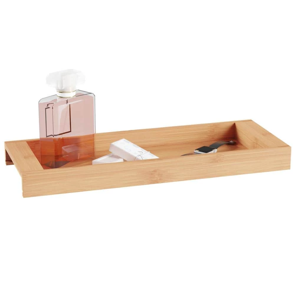 Lavish Home Bamboo Bathroom Tray in Natural Brown 2-Pack 3 Lavish Home Bamboo Bathroom Tray in Natural Brown 2-Pack - Image 3