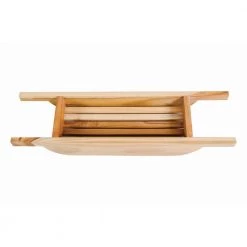 EcoDecors 30 in. L Solid Teak Bath Caddy