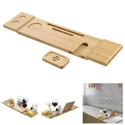 Unbranded Bamboo Bathtub Tray -Bathroom Accessories Sales nature bathroom trays kx93 5 fa 1000