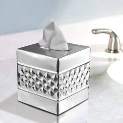 Monarch Abode Handcrafted Geometric Metal Tissue Box Cover in Nickel Chrome 11 Monarch Abode Handcrafted Geometric Metal Tissue Box Cover in Nickel Chrome -Bathroom Accessories Sales nickel monarch abode tissue box covers 29327 4f 1000