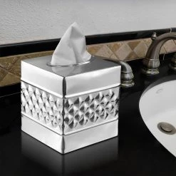 Monarch Abode Handcrafted Geometric Metal Tissue Box Cover in Nickel Chrome 10 Monarch Abode Handcrafted Geometric Metal Tissue Box Cover in Nickel Chrome -Bathroom Accessories Sales nickel monarch abode tissue box covers 29327 c3 1000