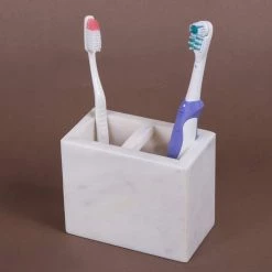 Creative Home Natural Marble Rectangular Toothbrush Holder, Makeup Brush Organizer for Bathroom Countertop Organize, Off-White 9 Creative Home Natural Marble Rectangular Toothbrush Holder, Makeup Brush Organizer for Bathroom Countertop Organize, Off-White -Bathroom Accessories Sales off white creative home toothbrush holders 74891 1f 1000