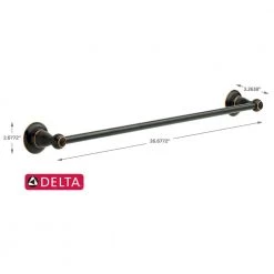 Delta Porter 3-Piece Bath Hardware Set with Towel Ring Toilet Paper Holder and 24 in. Towel Bar in Oil Rubbed Bronze -Bathroom Accessories Sales oil rubbed bronze delta bathroom hardware sets 78463 orb 4f 1000