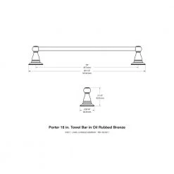 Delta Porter 18 in. Towel Bar in Oil Rubbed Bronze -Bathroom Accessories Sales oil rubbed bronze delta towel bars 78418 ob1 77 1000