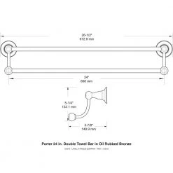 Delta Porter 24 in. Double Towel Bar in Oil Rubbed Bronze 19 Delta Porter 24 in. Double Towel Bar in Oil Rubbed Bronze -Bathroom Accessories Sales oil rubbed bronze delta towel bars 78425 orb 1f 1000