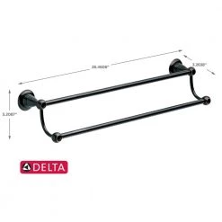 Delta Porter 24 in. Double Towel Bar in Oil Rubbed Bronze 17 Delta Porter 24 in. Double Towel Bar in Oil Rubbed Bronze -Bathroom Accessories Sales oil rubbed bronze delta towel bars 78425 orb c3 1000
