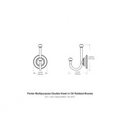 Delta Porter Double Towel Hook in Oil Rubbed Bronze -Bathroom Accessories Sales oil rubbed bronze delta towel hooks 78435 ob1 a0 1000