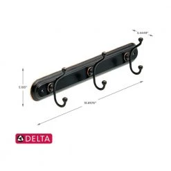 Delta Porter Triple Towel Hook in Oil Rubbed Bronze 11 Delta Porter Triple Towel Hook in Oil Rubbed Bronze -Bathroom Accessories Sales oil rubbed bronze delta towel hooks 78436 orb 4f 1000