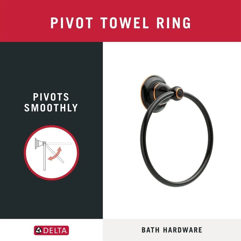 Delta Porter Towel Ring in Oil Rubbed Bronze 10 Delta Porter Towel Ring in Oil Rubbed Bronze - Image 10
