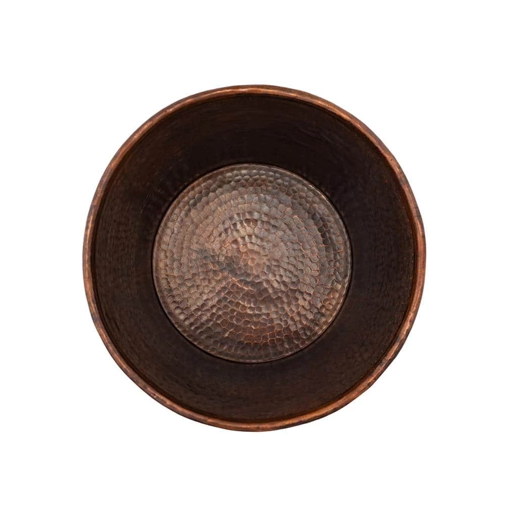 Premier Copper Products Hand Hammered Copper Waste Bin/Trash Can in Oil Rubbed Bronze 2 Premier Copper Products Hand Hammered Copper Waste Bin/Trash Can in Oil Rubbed Bronze - Image 2
