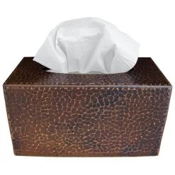 Premier Copper Products Large Hand Hammered Copper Tissue Box Cover in Oil Rubbed Bronze -Bathroom Accessories Sales oil rubbed bronze premier copper products tissue box covers tbcldb 1f 1000