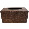 Premier Copper Products Large Hand Hammered Copper Tissue Box Cover in Oil Rubbed Bronze