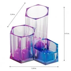 Simplify 3-Compartment Pencil Brush Holder in Ombre 7 Simplify 3-Compartment Pencil Brush Holder in Ombre -Bathroom Accessories Sales ombre simplify bathroom storage containers 23323 ombre 1f 1000