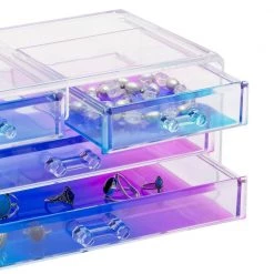 Simplify 3-Tier Cosmetic and Jewelry Chest in Ombre -Bathroom Accessories Sales ombre simplify makeup organizers 23322 ombre 1f 1000