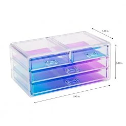 Simplify 3-Tier Cosmetic and Jewelry Chest in Ombre -Bathroom Accessories Sales ombre simplify makeup organizers 23322 ombre 44 1000