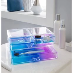 Simplify 3-Tier Cosmetic and Jewelry Chest in Ombre -Bathroom Accessories Sales ombre simplify makeup organizers 23322 ombre 4f 1000