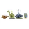 MODONA Dinosaur 4-Piece Kids Bathroom Accessories Set in Blue/Green and Brown