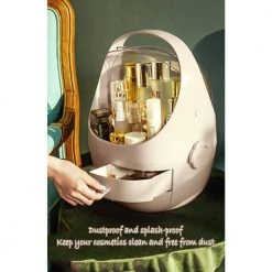 EModernDecor CozyBlock Small Modern Makeup Container Cosmetic Display Showcase Box Dustproof Makeup Organizer Portable Storage Drawer -Bathroom Accessories Sales pink emoderndecor makeup organizers muo 1972 pink s 76 1000