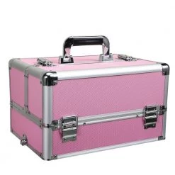 Aoibox 4-in-1 Aluminum Cosmetic Organizer Box Makeup Travel Case in Pink 15 Aoibox 4-in-1 Aluminum Cosmetic Organizer Box Makeup Travel Case in Pink -Bathroom Accessories Sales pink makeup organizers snmx2566 1d 1000