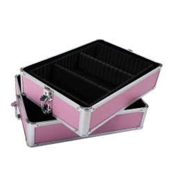 Aoibox 4-in-1 Aluminum Cosmetic Organizer Box Makeup Travel Case in Pink 14 Aoibox 4-in-1 Aluminum Cosmetic Organizer Box Makeup Travel Case in Pink -Bathroom Accessories Sales pink makeup organizers snmx2566 a0 1000