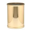 Kraftware Mylar 13 Qt. Polished Brass Oval Waste Basket