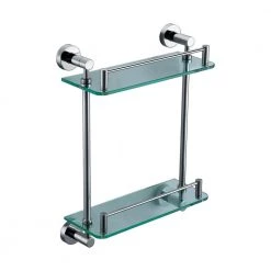ALFI BRAND Wall Mount Bathroom Shelf with Sleek Modern Design in Polished Chrome