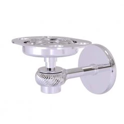 Allied Brass Satellite Orbit 1-Tumbler and Toothbrush Holder with Twisted Accents in Polished Chrome