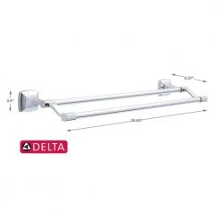 Delta Portwood 24 in. Double Towel Bar in Chrome -Bathroom Accessories Sales polished chrome delta towel bars pwd25 pc 4f 1000