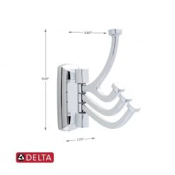 Delta Portwood Swivel Towel Hook in Chrome -Bathroom Accessories Sales polished chrome delta towel hooks pwd37 pc 4f 1000
