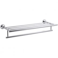 KOHLER Coralais 24 in. Hotelier Towel Rack in Polished Chrome