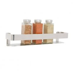 SEACHROME 18 in. x 4 in. Rectangular Shower Shelf with Rail in Polished -Bathroom Accessories Sales polished seachrome bathtub accessories 700 7005 ps 1f 1000
