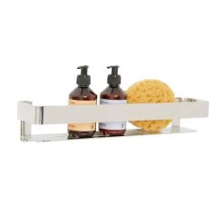 SEACHROME 18 in. x 4 in. Rectangular Shower Shelf with Rail in Polished -Bathroom Accessories Sales polished seachrome bathtub accessories 700 7005 ps 44 1000