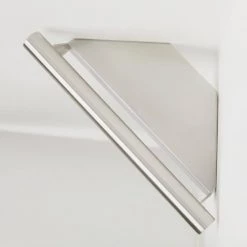 SEACHROME 14 in. x 8.5 in. Lifestyle and Wellness Corner Shower Shelf with Integrated Grab Bar in Polished