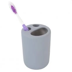 Unbranded Rubberized Ceramic 4-Piece Bath Accessory Set in Grey -Bathroom Accessories Sales purple bathroom accessory sets hdc51462 1f 1000