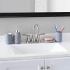 Unbranded Rubberized Ceramic 4-Piece Bath Accessory Set in Grey