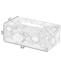 Vintiquewise Facial Rectangular Tissue Box Holder for Your Bathroom, Office or Vanity with Decorative Floral Design 10 Vintiquewise Facial Rectangular Tissue Box Holder for Your Bathroom, Office or Vanity with Decorative Floral Design -Bathroom Accessories Sales rectangle vintiquewise tissue box covers qi004264 rc 1f 1000