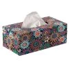 Vintiquewise Facial Rectangular Tissue Box Holder for Your Bathroom, Office or Vanity with Decorative Floral Design