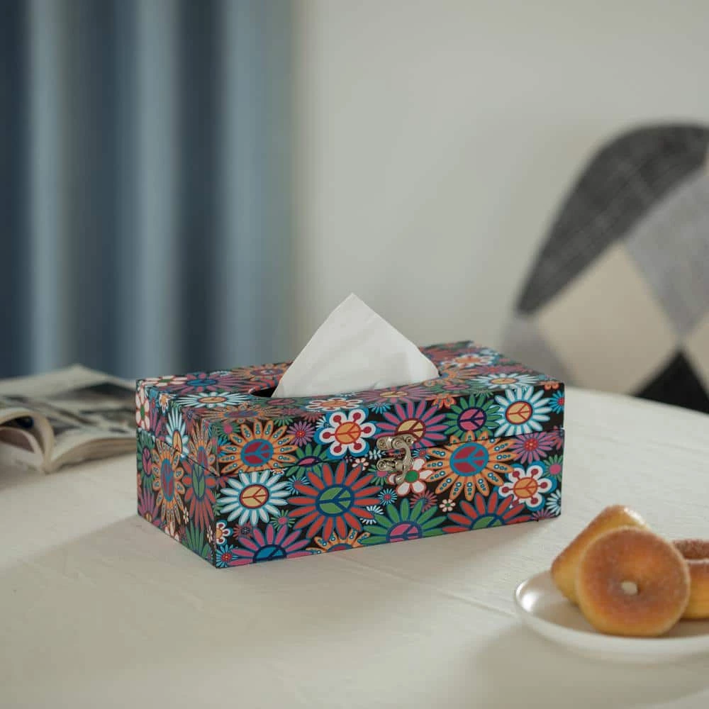 Vintiquewise Facial Rectangular Tissue Box Holder for Your Bathroom, Office or Vanity with Decorative Floral Design 6 Vintiquewise Facial Rectangular Tissue Box Holder for Your Bathroom, Office or Vanity with Decorative Floral Design - Image 6