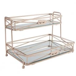 Home Details 2 Tier Vanity Tower in Rose Gold