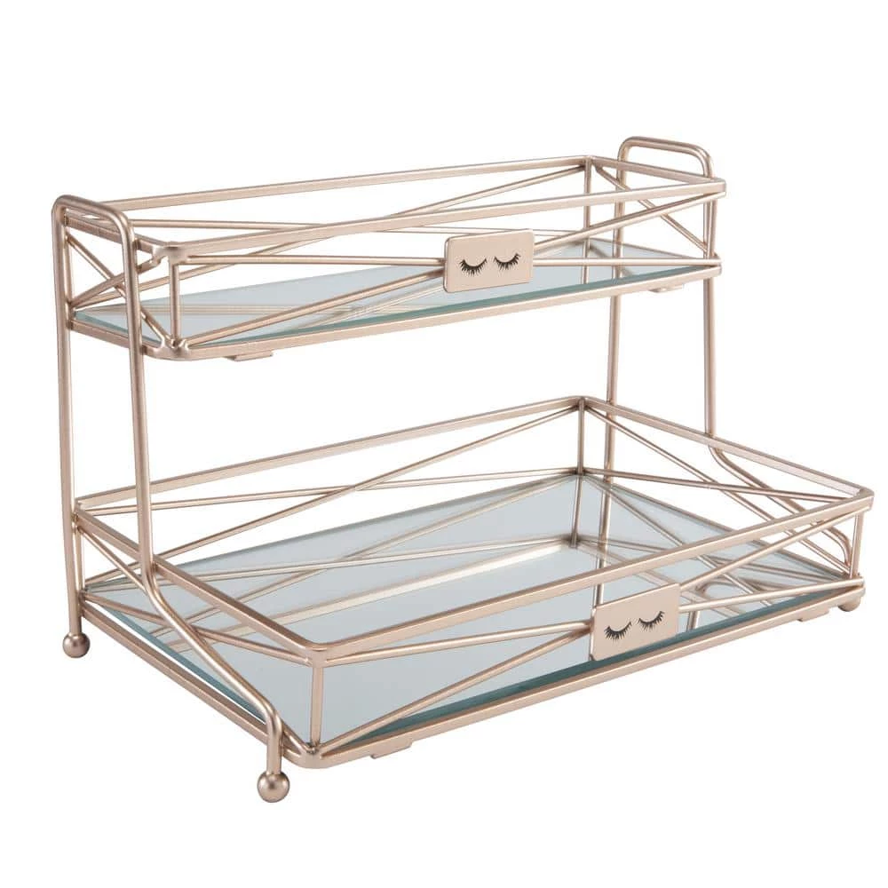 Home Details 2 Tier Vanity Tower in Rose Gold 1 Home Details 2 Tier Vanity Tower in Rose Gold