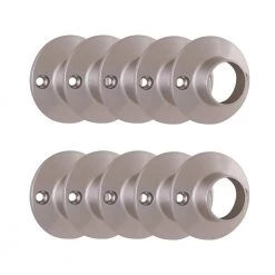 Design House 2.25 in. Mounting Bracket Shower Curtain Rod in Satin Nickel (10-Pack)