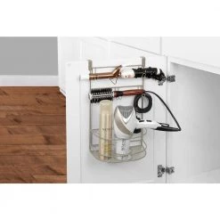 Spectrum myBella 9.875 in. W Over the Cabinet Deluxe Tiered Styling Station in Satin Nickel -Bathroom Accessories Sales satin nickel spectrum hair tool organizers 23777 31 1000