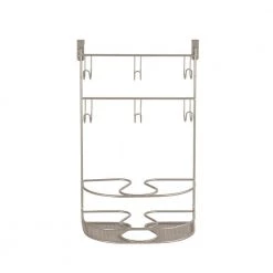 Spectrum myBella 9.875 in. W Over the Cabinet Deluxe Tiered Styling Station in Satin Nickel -Bathroom Accessories Sales satin nickel spectrum hair tool organizers 23777 4f 1000