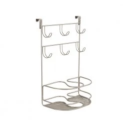 Spectrum myBella 9.875 in. W Over the Cabinet Deluxe Tiered Styling Station in Satin Nickel -Bathroom Accessories Sales satin nickel spectrum hair tool organizers 23777 c3 1000