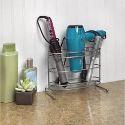 Spectrum MyBella 10.5 in. W Styling Station in Satin Nickel Powder Coat 19 Spectrum MyBella 10.5 in. W Styling Station in Satin Nickel Powder Coat -Bathroom Accessories Sales satin nickel spectrum hair tool organizers 25077 1f 1000